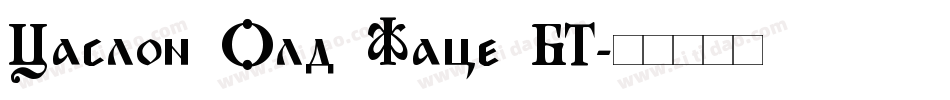 Caslon Old Face BT字体转换
